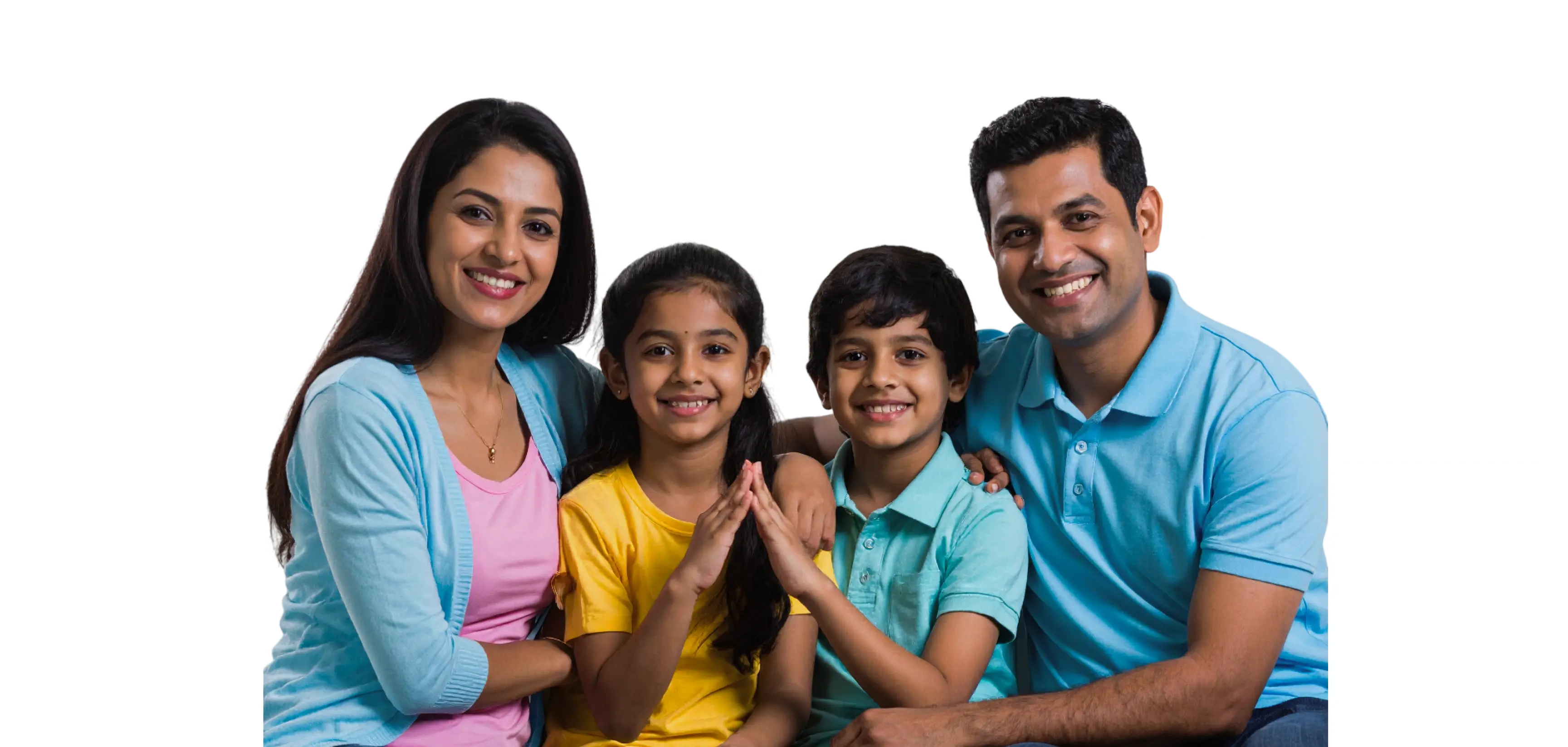 Happy family enjoying their home