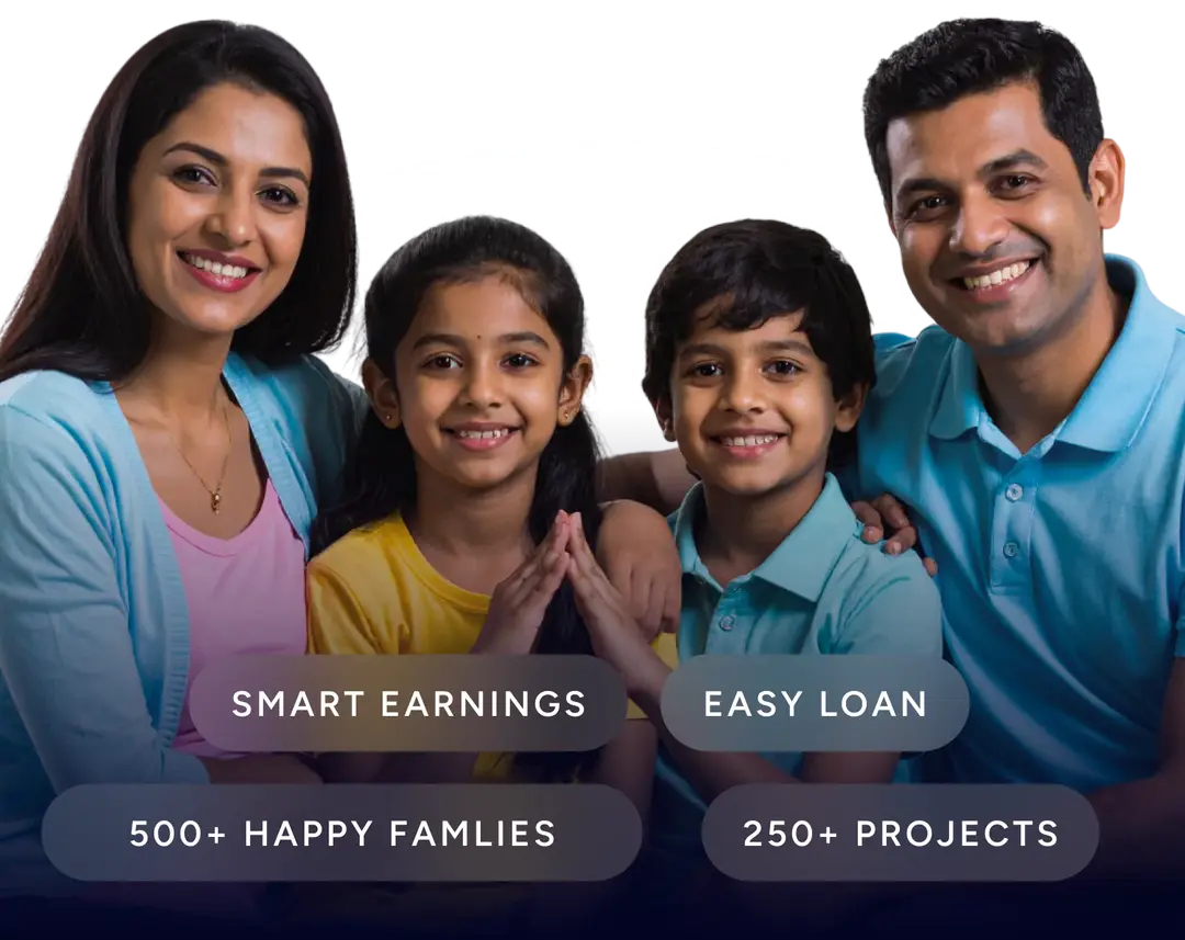 Happy family enjoying their home
